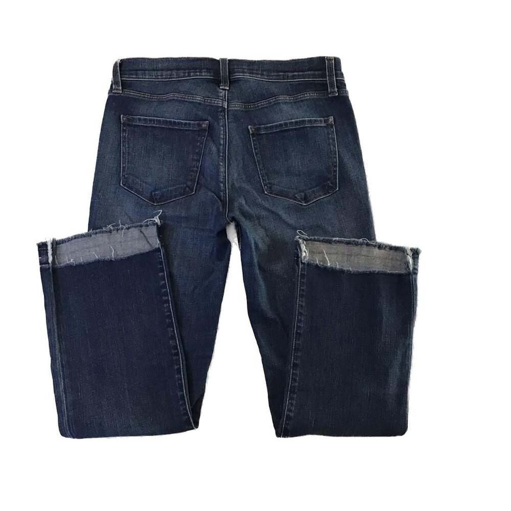 J Brand Raw Hem Straight Leg Jeans Dark Wash Women’s Size 28 denim